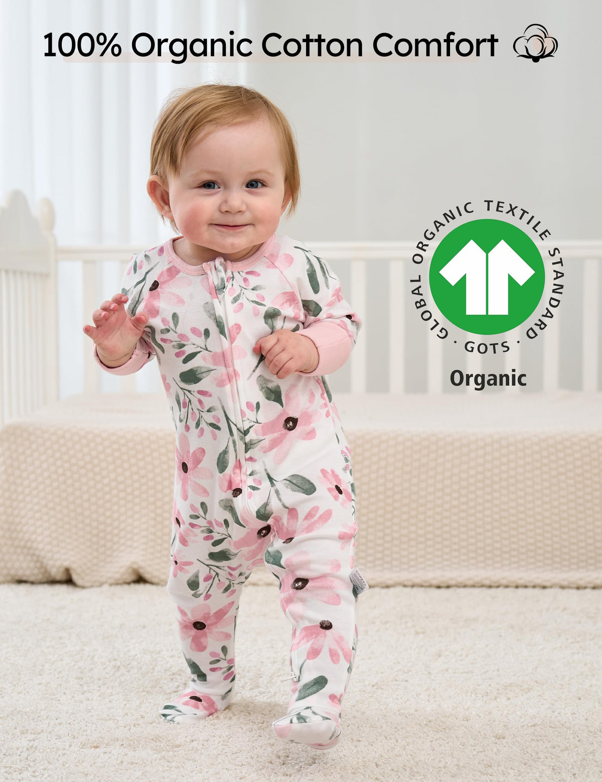 Yoofoss Baby Pajamas 100% Organic Cotton Newborn Sleepers Boy Girl Clothes