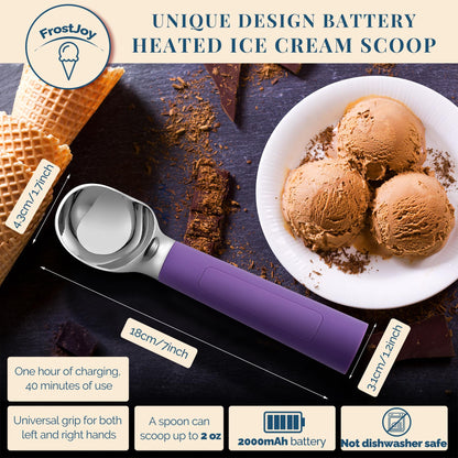 Heated Ice Cream Scoop Rechargeable