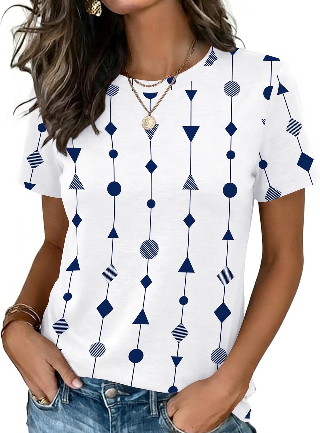 Zeagoo Womens Tshirt Short Sleeve Summer Tops Crewneck Casual Basic Tee Shirts Spring Clothes Trendy Outfit