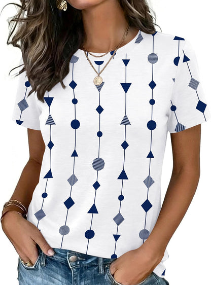 Zeagoo Womens Tshirt Short Sleeve Summer Tops Crewneck Casual Basic Tee Shirts Spring Clothes Trendy Outfit