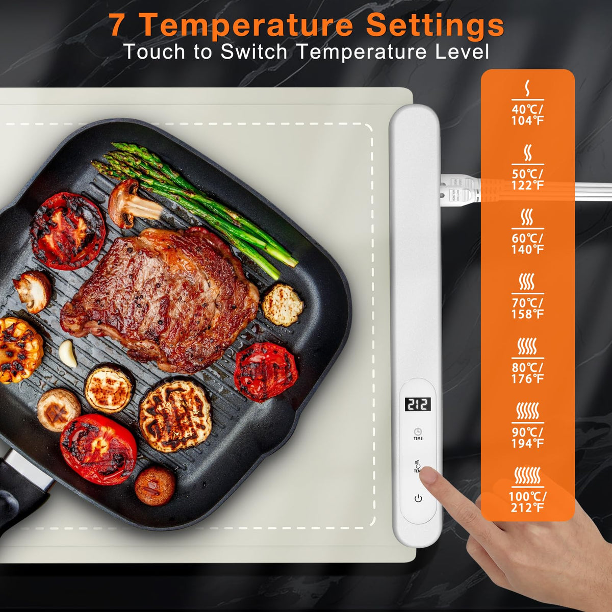 FYY Warming Mat for Food 24"x15", Rapid and Full Surface Heating