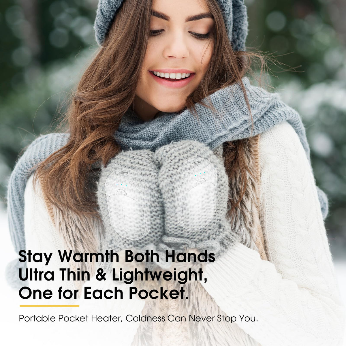 AI Hand Warmers Rechargeable 2 Pack, AI Smart Chips Electric Hand Warmers, 20Hrs Long