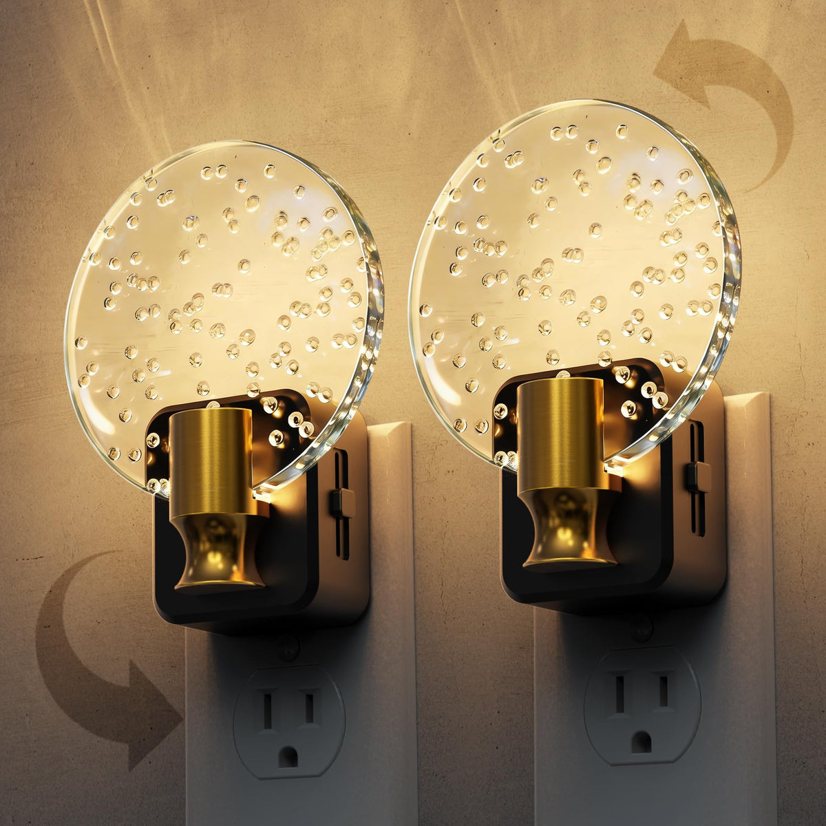 L LOHAS LED Night Light, Modern Night Lights Plug into Wall | 2 Pack
