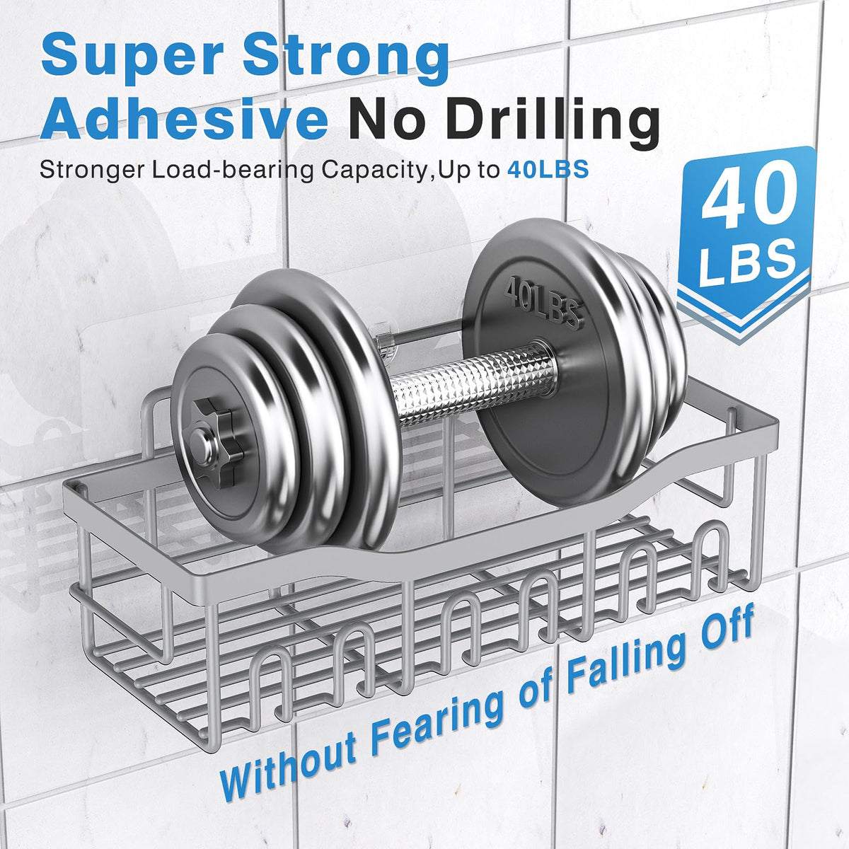 Eudele Adhesive Shower Caddy