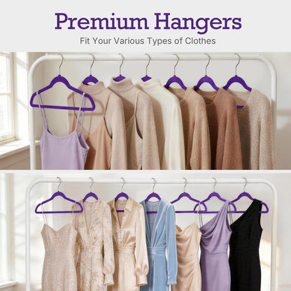 House Day Black Velvet Hangers 60 Pack