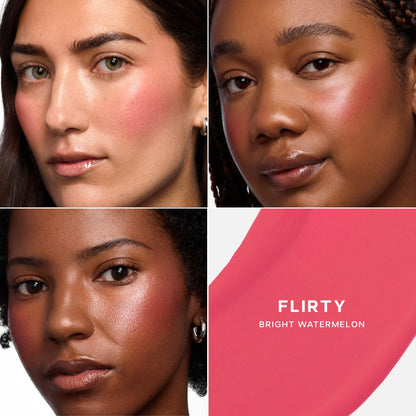 Saie Dew Liquid Blush for Cheeks - Hydrating Cream Blush Stick with a Blendable + Buildable Formula - Skincare Infused Dewy Cheek Tint for a Natural Flush - Glowy Makeup Essential - Baby (.40 Oz)
