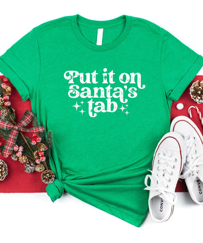 Put It On Santas Tab Funny Christmas Shirt for Women