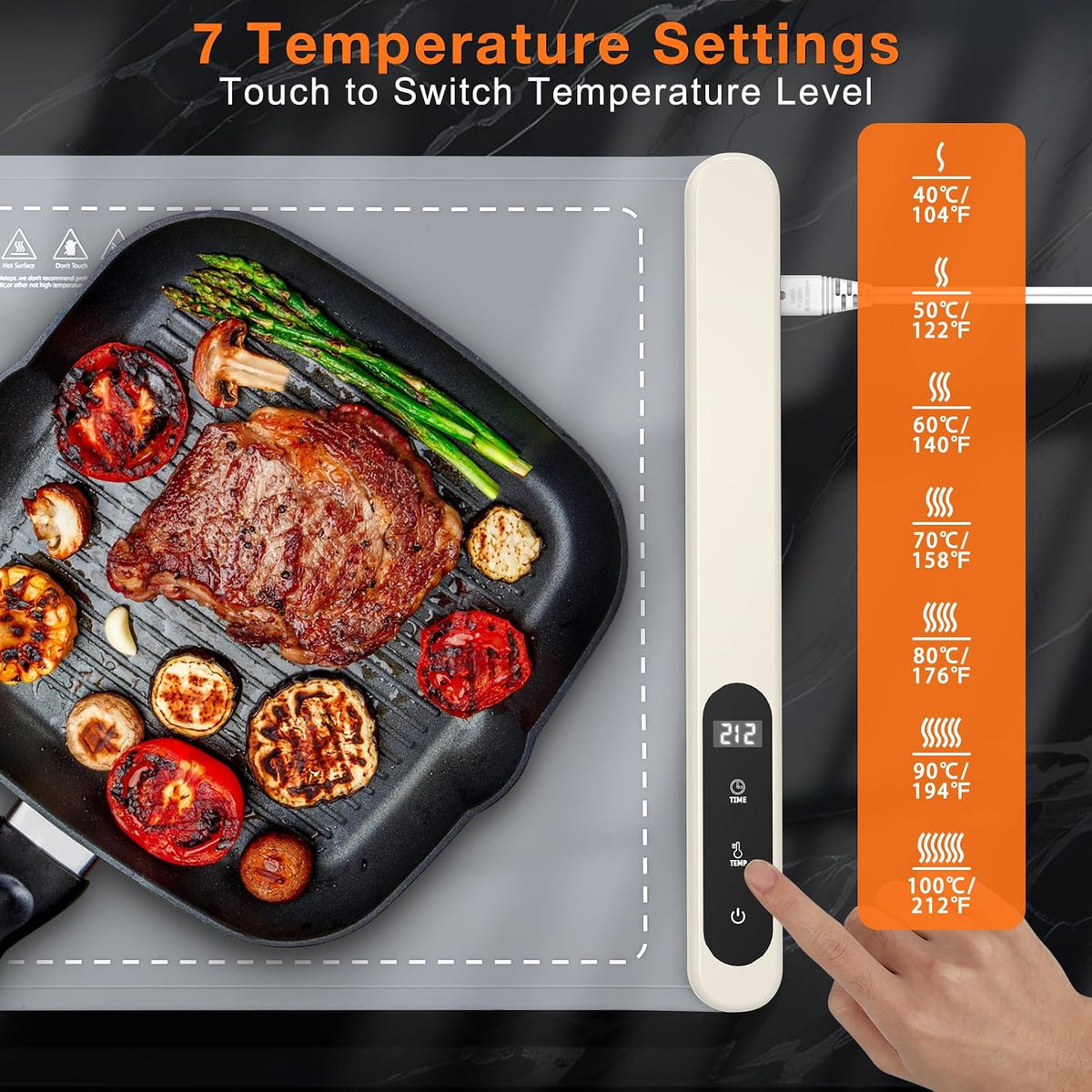 FYY Warming Mat for Food 24"x15", Rapid and Full Surface Heating