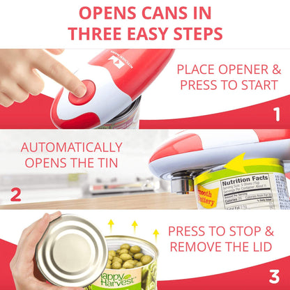 Kitchen Mama Auto Electric Can Opener: Open Your Cans with a Simple Press of Button