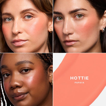 Saie Dew Liquid Blush for Cheeks - Hydrating Cream Blush Stick with a Blendable + Buildable Formula - Skincare Infused Dewy Cheek Tint for a Natural Flush - Glowy Makeup Essential - Baby (.40 Oz)