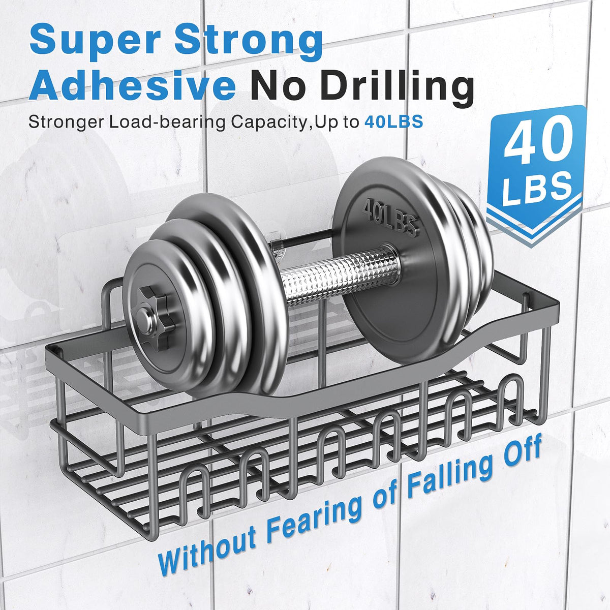 Eudele Adhesive Shower Caddy