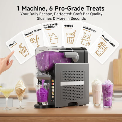 Slushie Machine for Home, 88 oz Slushy Machine, No Ice Needed Frozen Drink Maker