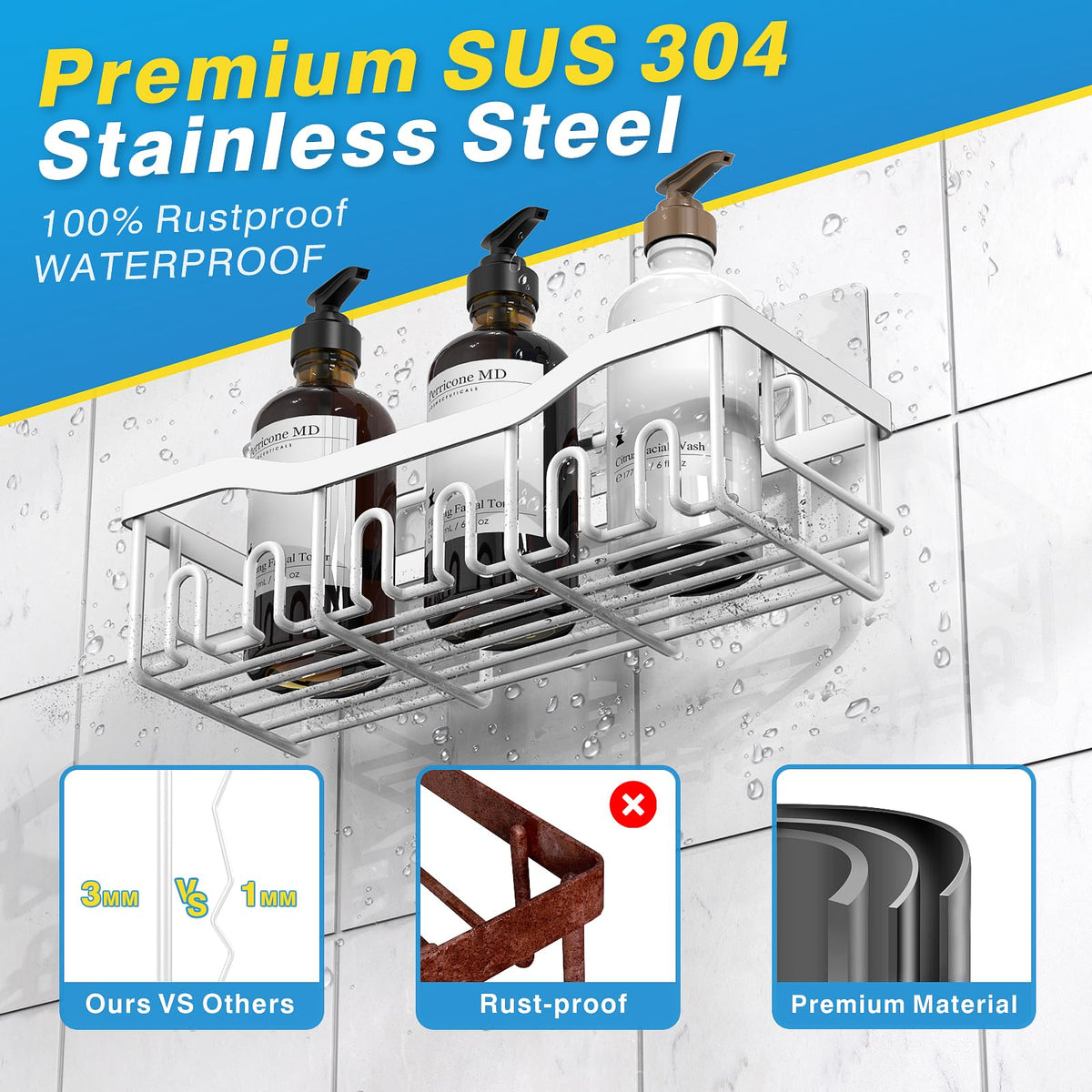 Eudele Adhesive Shower Caddy