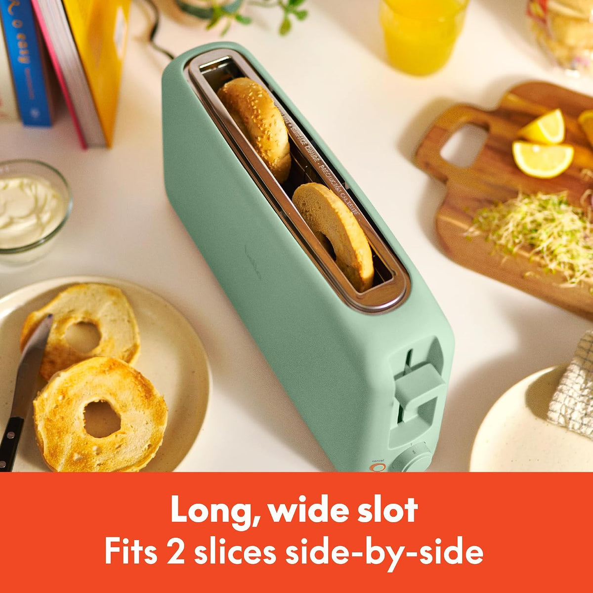Fits Sourdough, 10” Long Slot, Anti Jam & Auto Shutoff, 900 Watt