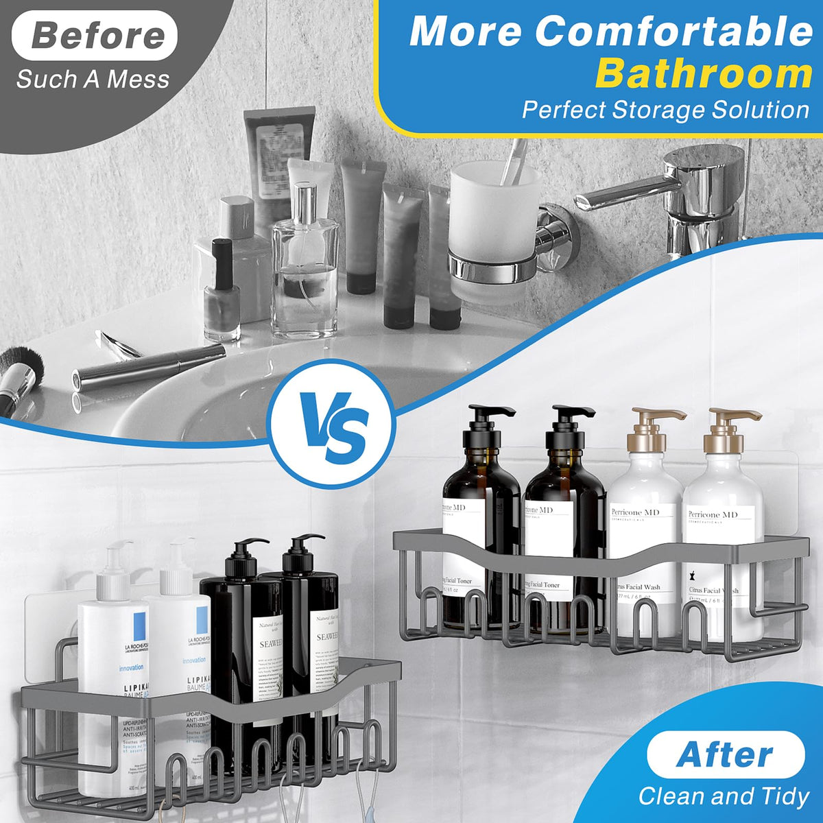 Eudele Adhesive Shower Caddy