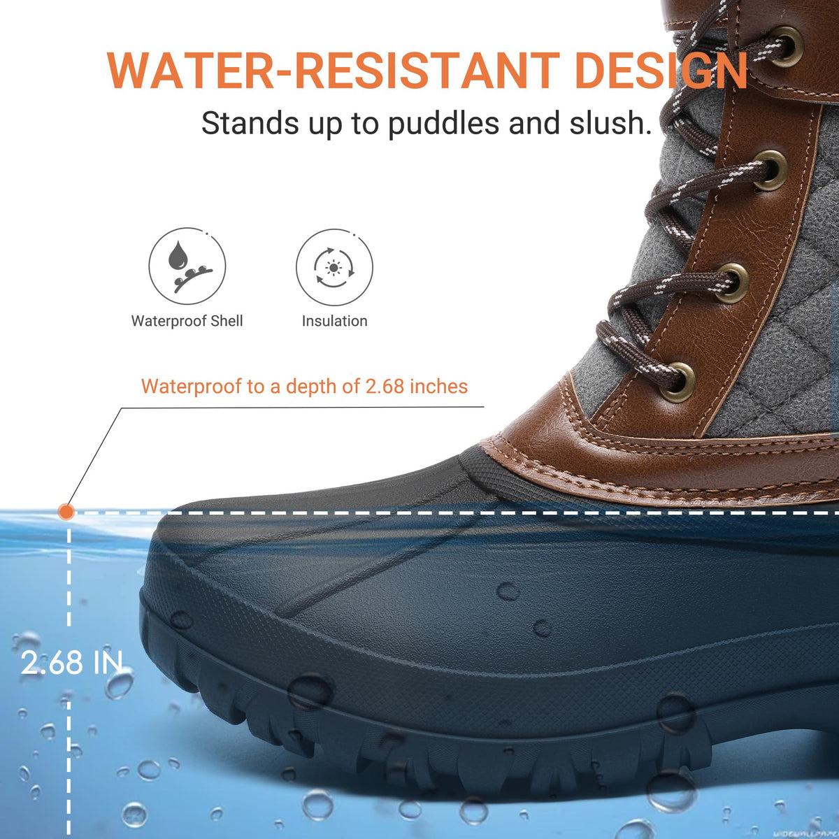 DREAM PAIRS Women's Winter Snow Boots - Classic Duck Boots