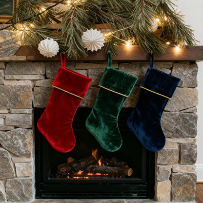 Etistta Classic 20 inch Velvet Christmas Stockings