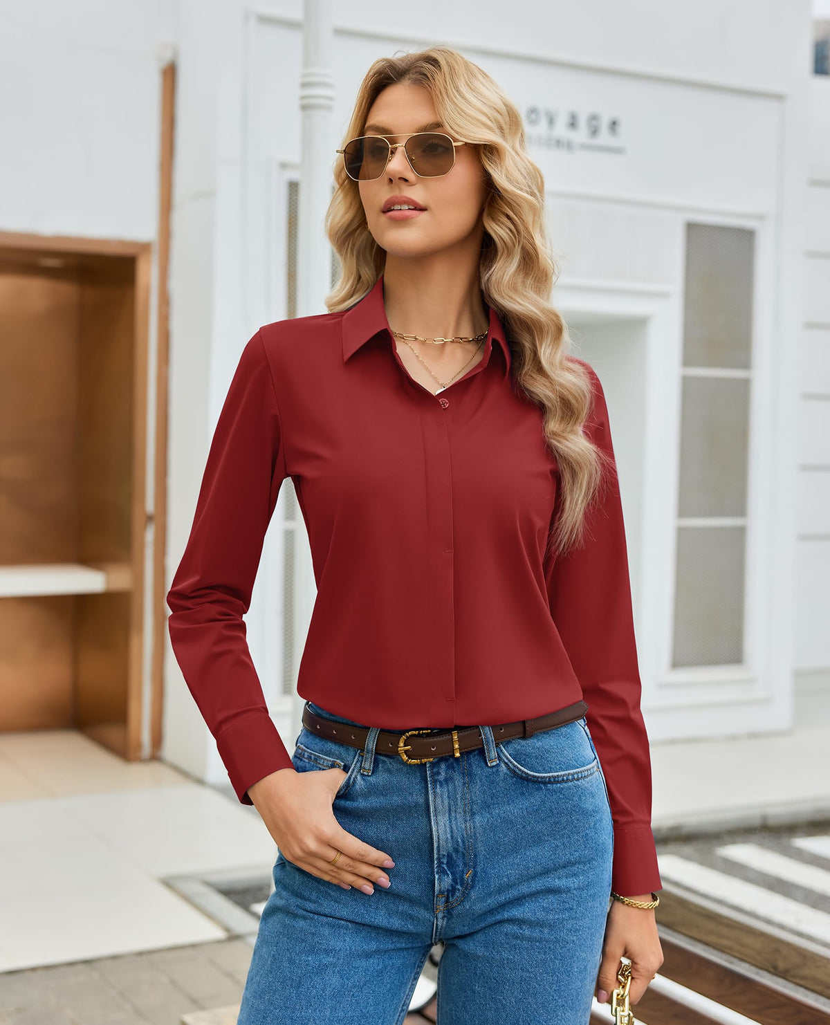 siliteelon Button Down Shirt for Women