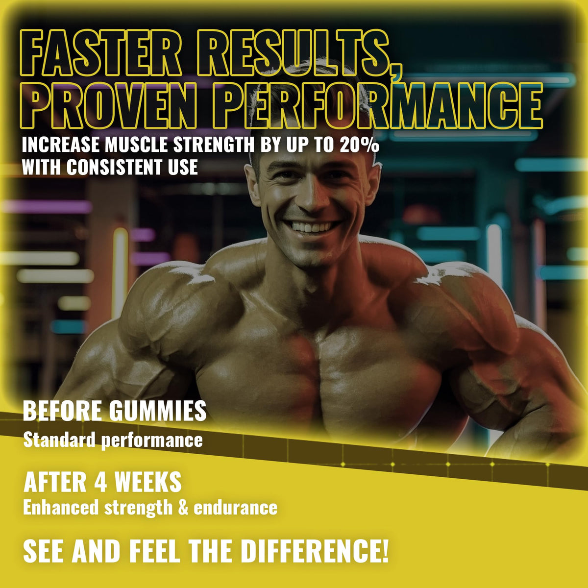 Creatine Monohydrate Gummies, Nsf Certified Creatine Gummy, 5g Dose for Men & Women to Support Muscle, Strength, Recovery, Cognitive Health & Memory, Pineapple Flavor, 135 Gummies