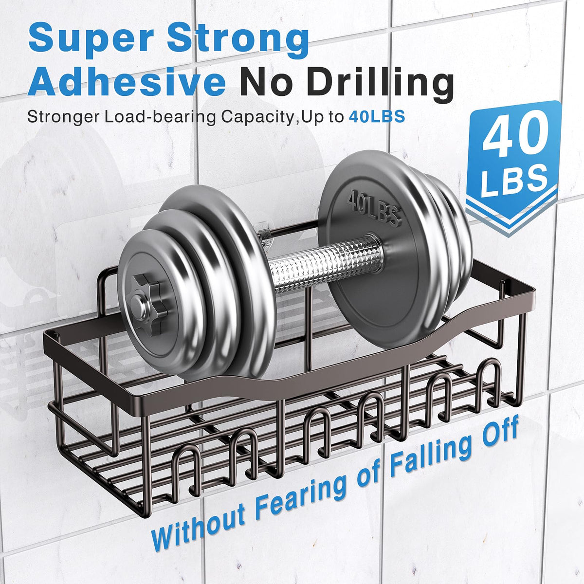 Eudele Adhesive Shower Caddy