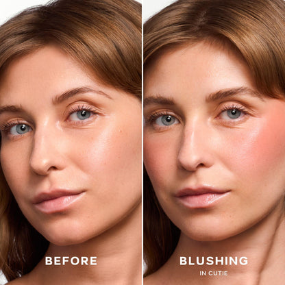 Saie Dew Liquid Blush for Cheeks - Hydrating Cream Blush Stick with a Blendable + Buildable Formula - Skincare Infused Dewy Cheek Tint for a Natural Flush - Glowy Makeup Essential - Baby (.40 Oz)