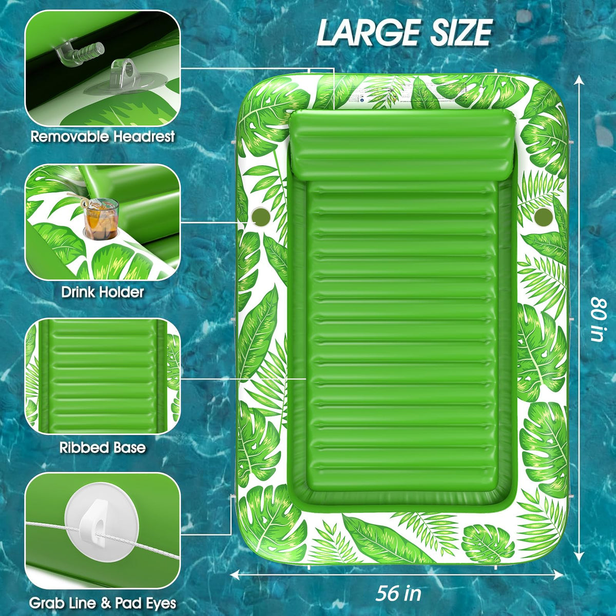 Inflatable Tanning Pool Lounger Float