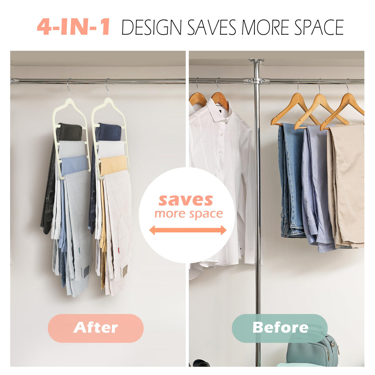Velvet Pants Clothes Hanger Space Saving Non Slip Pants Shorts Hanger
