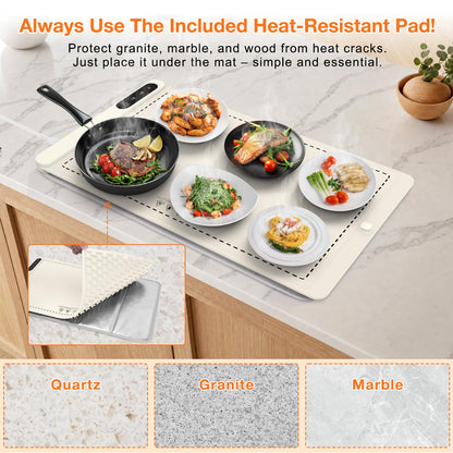 FYY Warming Mat for Food 24"x15", Rapid and Full Surface Heating