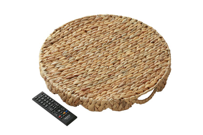 Gurfuy Extra Large Round Ottoman Table Tray with Handles