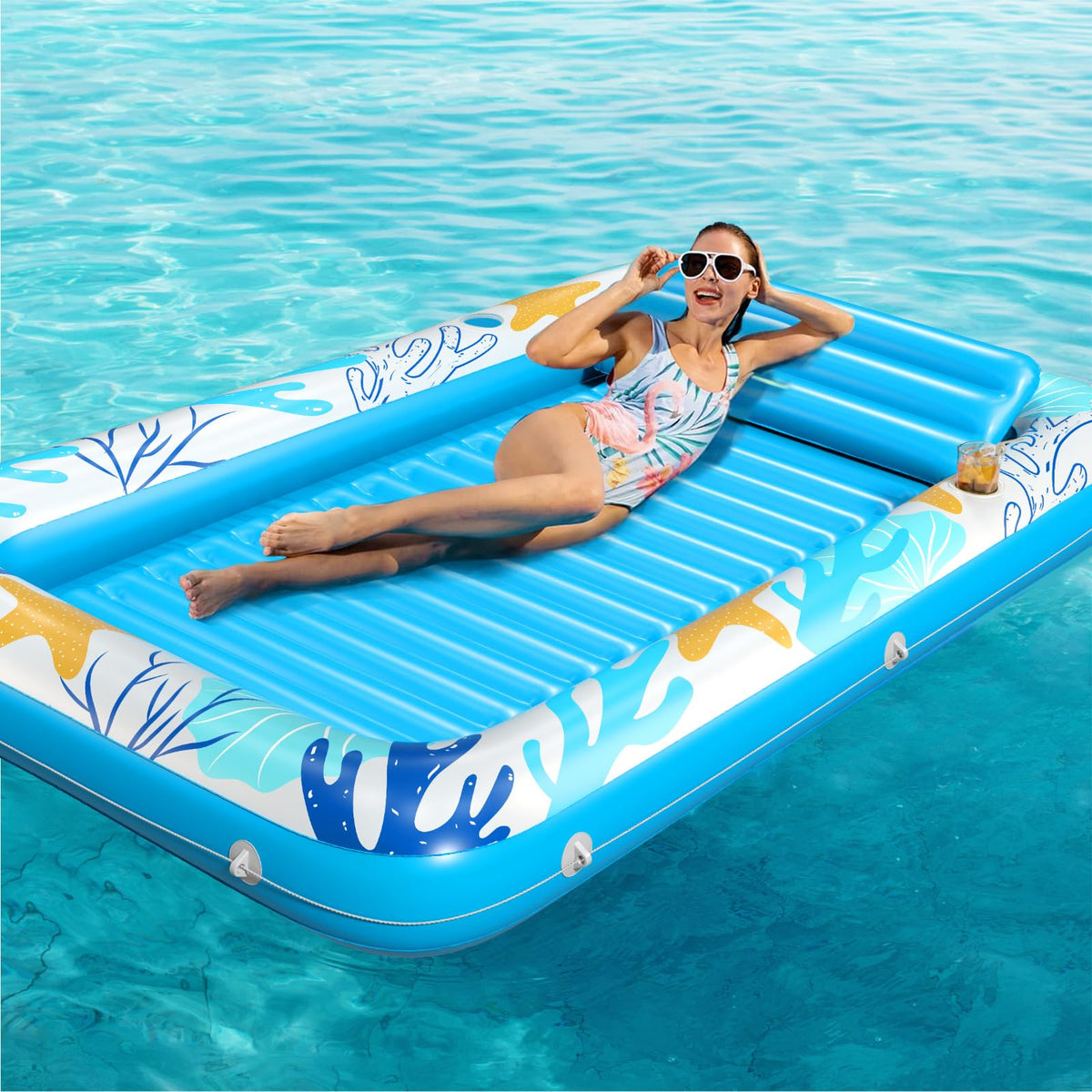 Inflatable Tanning Pool Lounger Float