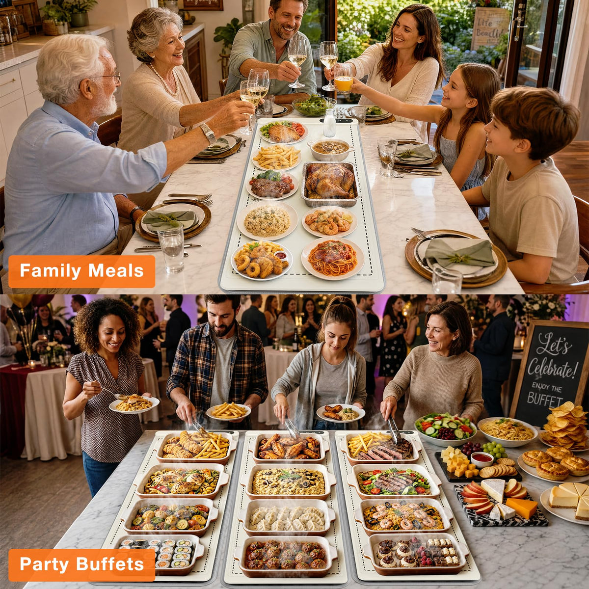FYY Warming Mat for Food 24"x15", Rapid and Full Surface Heating