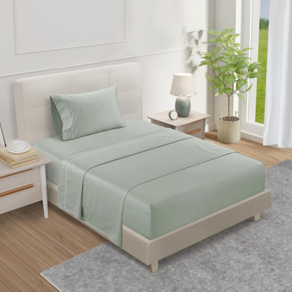 100% Egyptian Cotton Sheets King Size Sheets Set with Fully Elasticated 15" Deep Fitted Sheet & Pillowcases