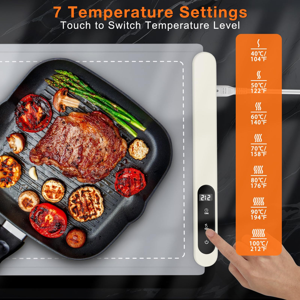 FYY Warming Mat for Food 24"x15", Rapid and Full Surface Heating