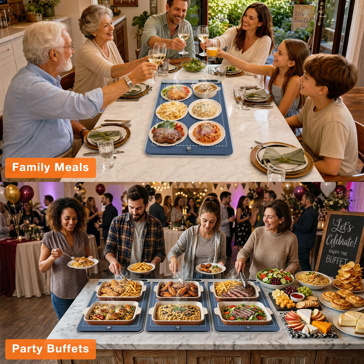 FYY Warming Mat for Food 24"x15", Rapid and Full Surface Heating