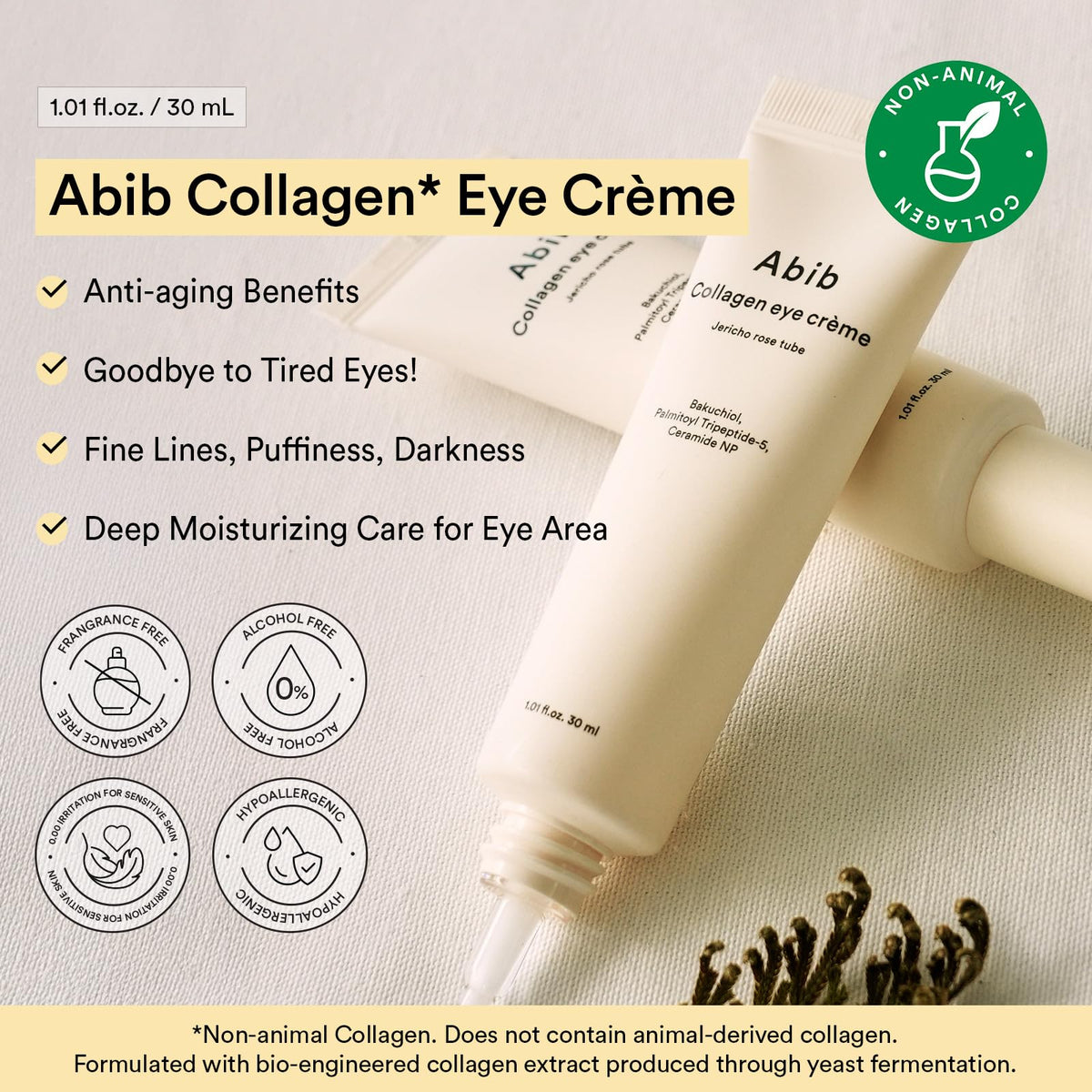 Abib Retinal Eye Serum Lifting Roller 0.5 Fl Oz,15ml | Anti-Aging Eye Applicator for Wrinkles, Puffiness, Dark Circles with Caffeine & Bakuchiol for Under Eyes | Travel Size Skincare Essential
