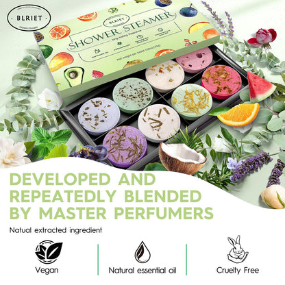 Blriet Shower Steamers Aromatherapy Relief Gifts 8 ct