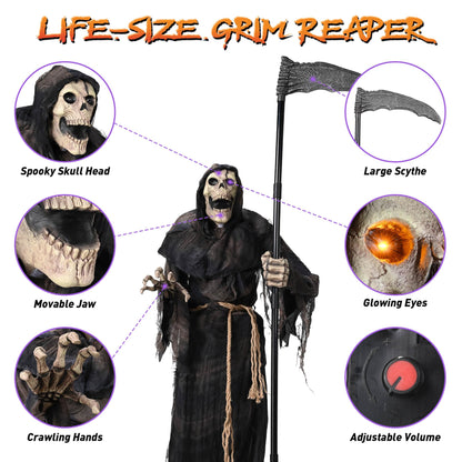 Aw 9Ft Animatronics Flying Witch Hovering Broom Animated Ac 100V-240V Halloween Outdoor Decoration Motion Activated