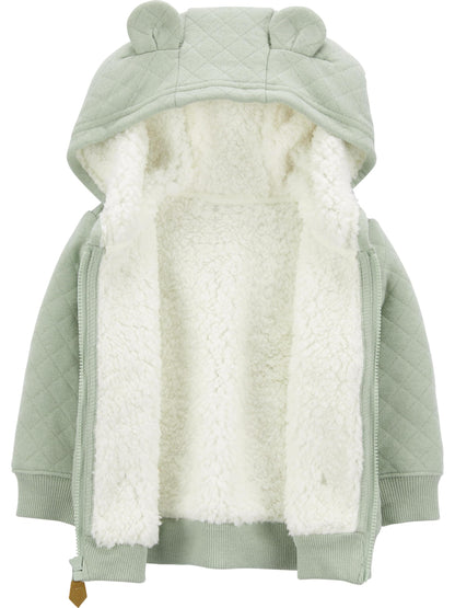 Simple Joys by Carter's Baby Hooded Sweater Jacket with Sherpa Lining