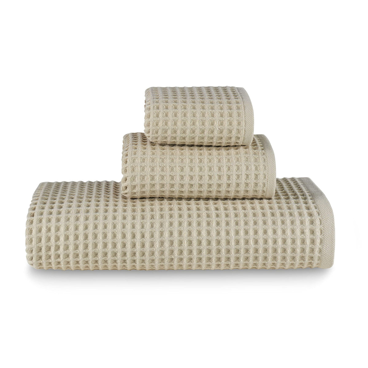 Sea Me At Home Waffle Hand Towel – 100% Turkish Cotton, Quick-Dry, Soft and Absorbent Bathroom Towel (White)