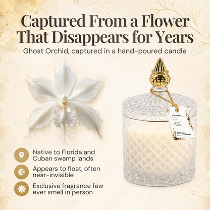 VIONAMI Ghost Orchid Rare Flower Fragrance Luxury Scented Candle
