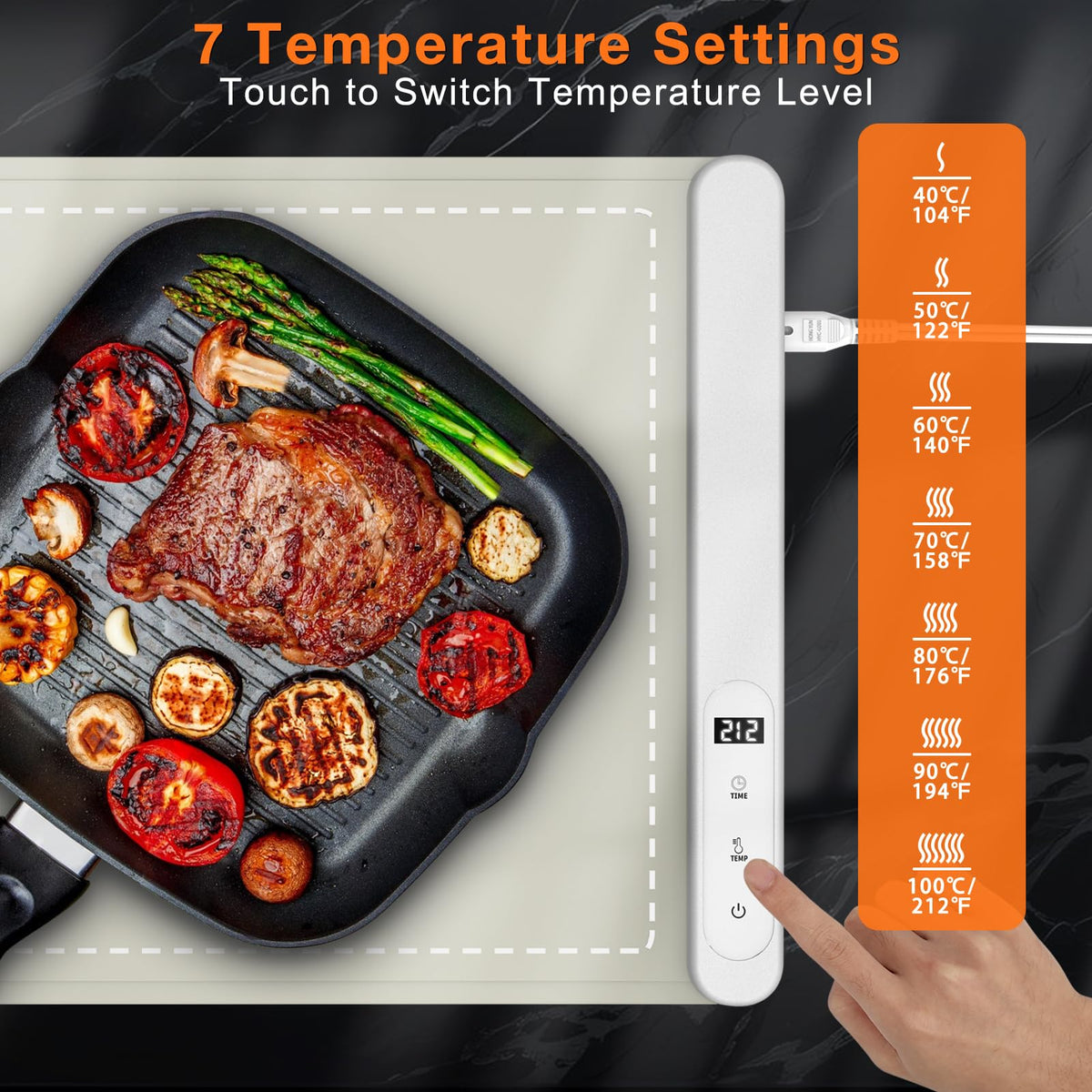 FYY Warming Mat for Food 24"x15", Rapid and Full Surface Heating