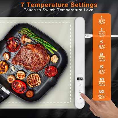 FYY Warming Mat for Food 24"x15", Rapid and Full Surface Heating