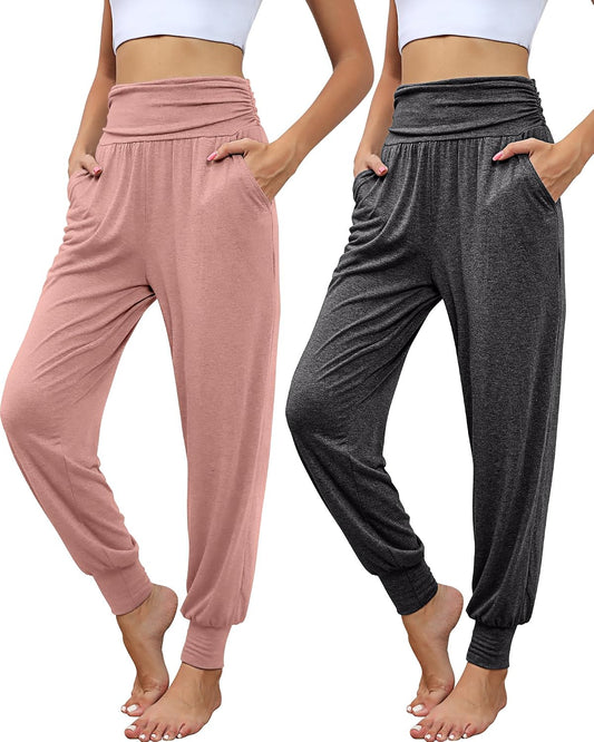Locoowai 2 Pack Women's Yoga Sweatpants with Pockets