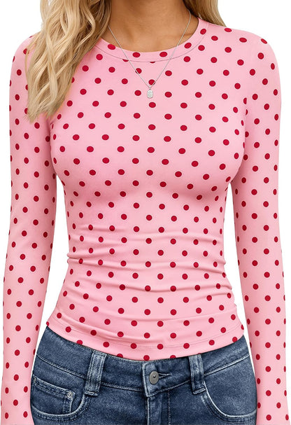 TNNZEET Long Sleeve Shirts for Women Fall Fashion Workout Crop Top Y2K 2026
