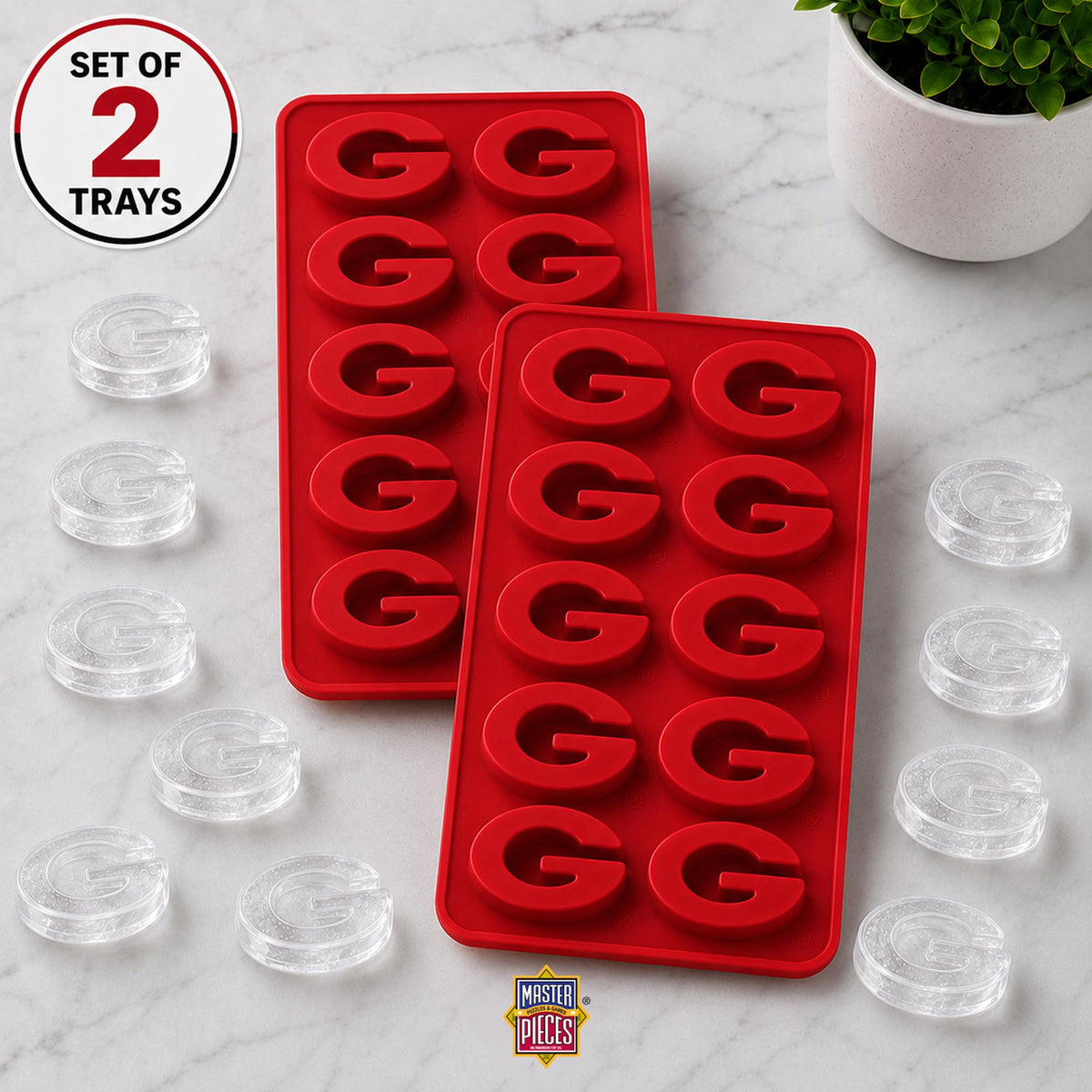 Masterpieces Fanpans Ncaa Alabama Crimson Tide Silicone Ice Cube Tray Set - Fun Alabama Merchandise, Dishwasher Safe