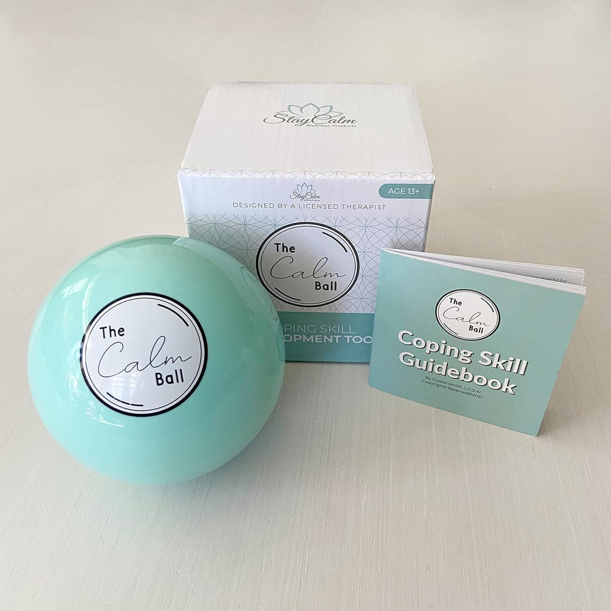 The Calm Ball – Therapist-Designed Coping Skills Magic 8 Ball with 20 Calming Strategies & Guidebook