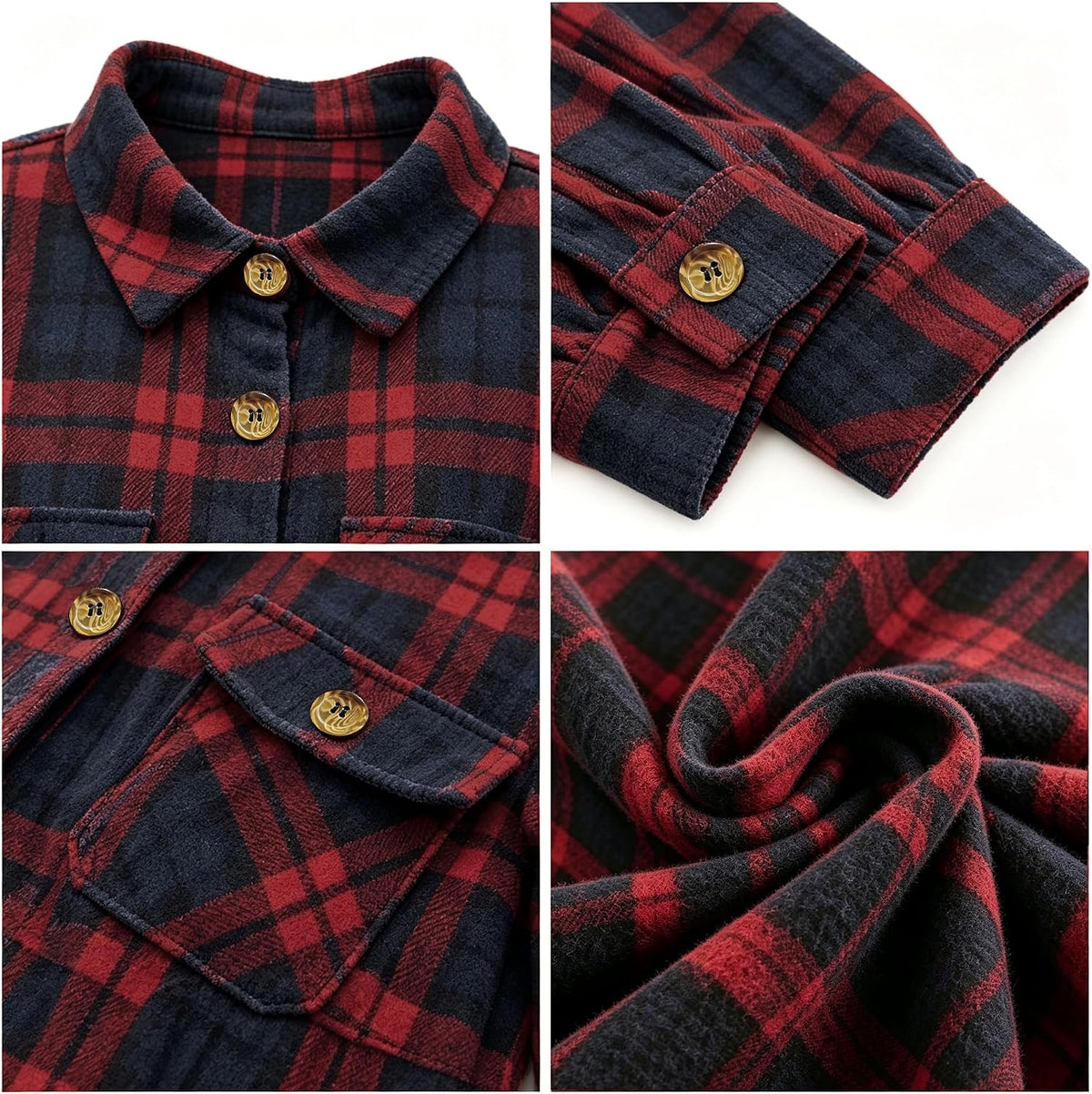 Women's Corduroy Long Sleeve Button Work Tunic Short Dresses