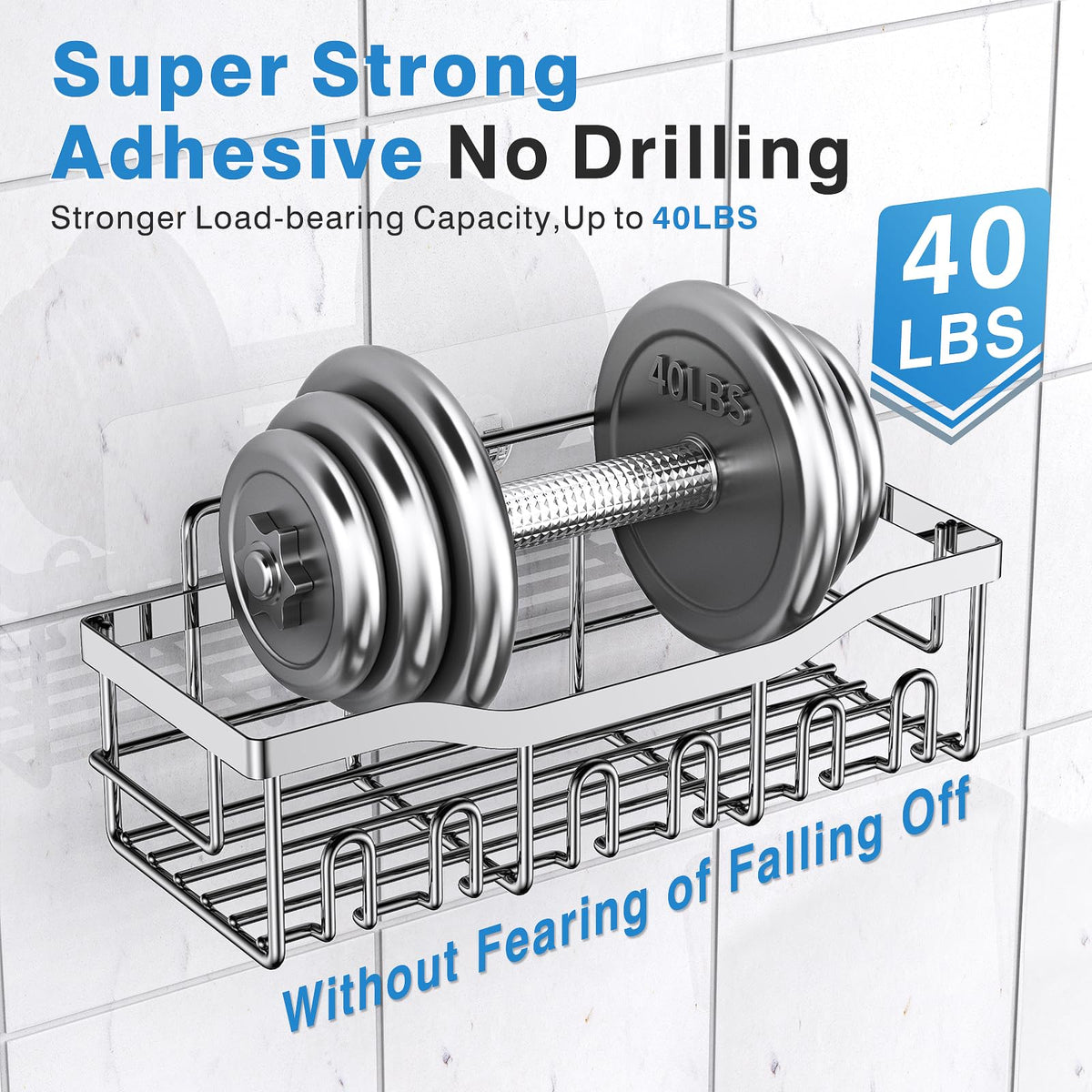 Eudele Adhesive Shower Caddy
