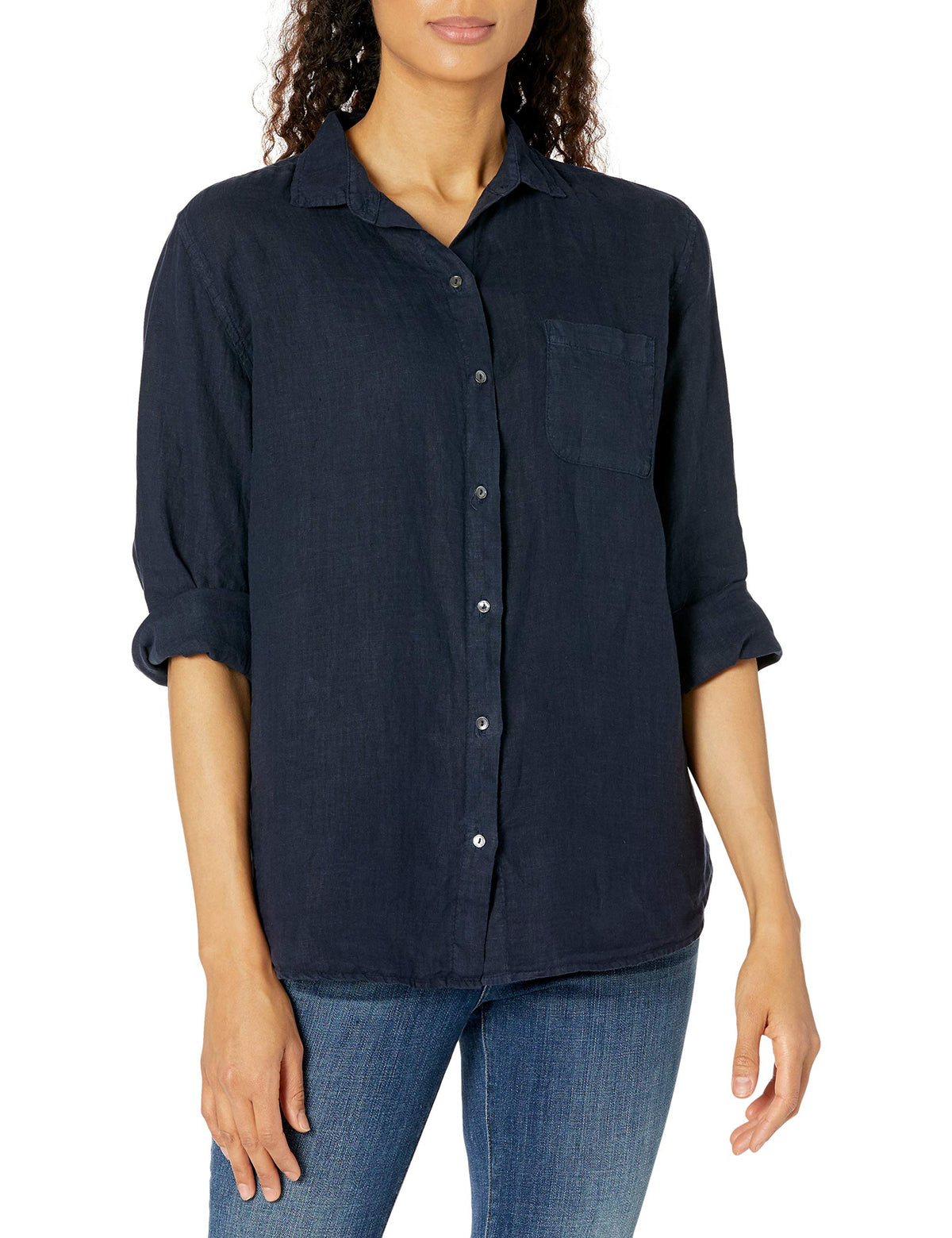 Velvet by Graham & Spencer Women's Mulholland by Jenny Graham Woven Linen Button Down