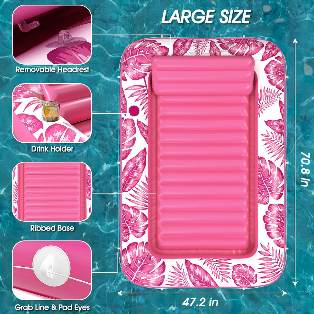 Inflatable Tanning Pool Lounger Float